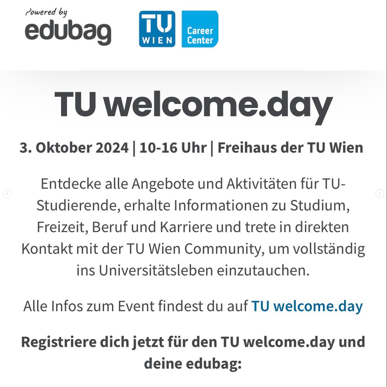 Programm welcome.day 2024
